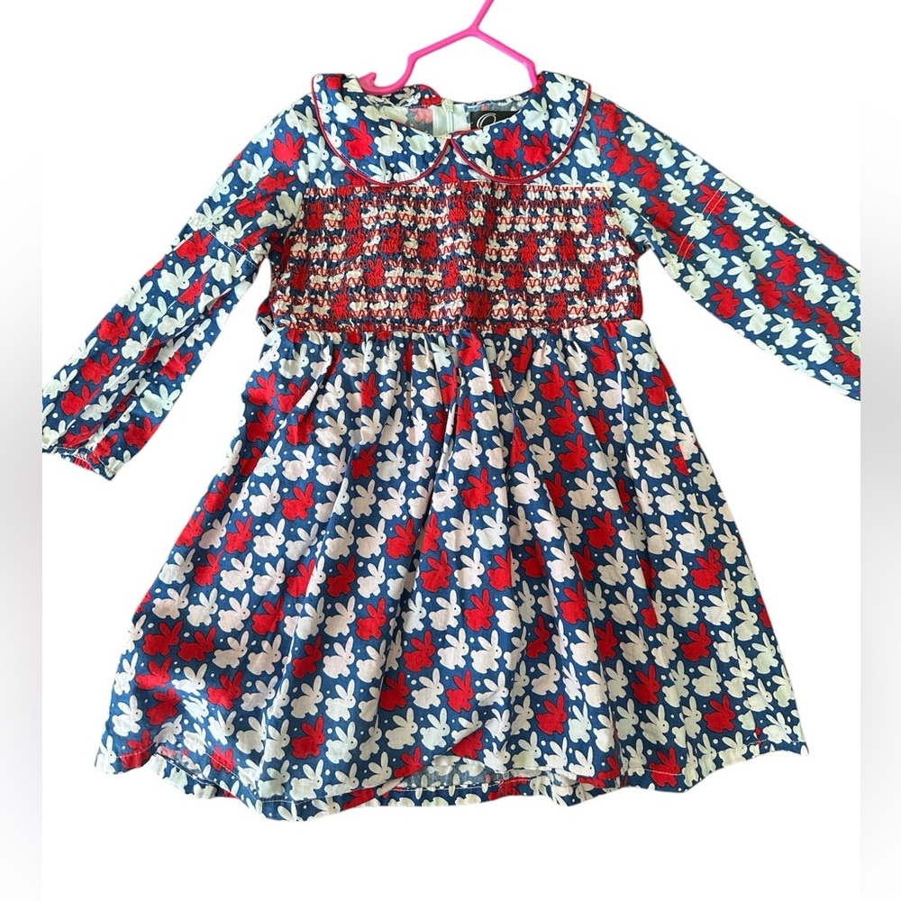 Smocked Easter Bunny Dress 3 year